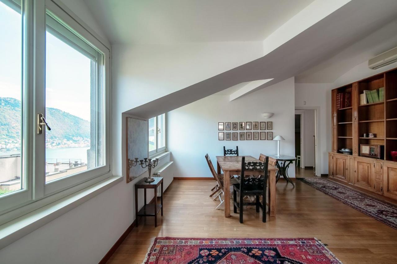 I D'A Charming Penthouse - Lake View- Como- House-130 Mt-2 Double Bedrooms And 2 Double Bathrooms A Spacious Living Room-Full Equipped Kitchen-Private Garden And Terrace-Private Covered Parking Екстер'єр фото