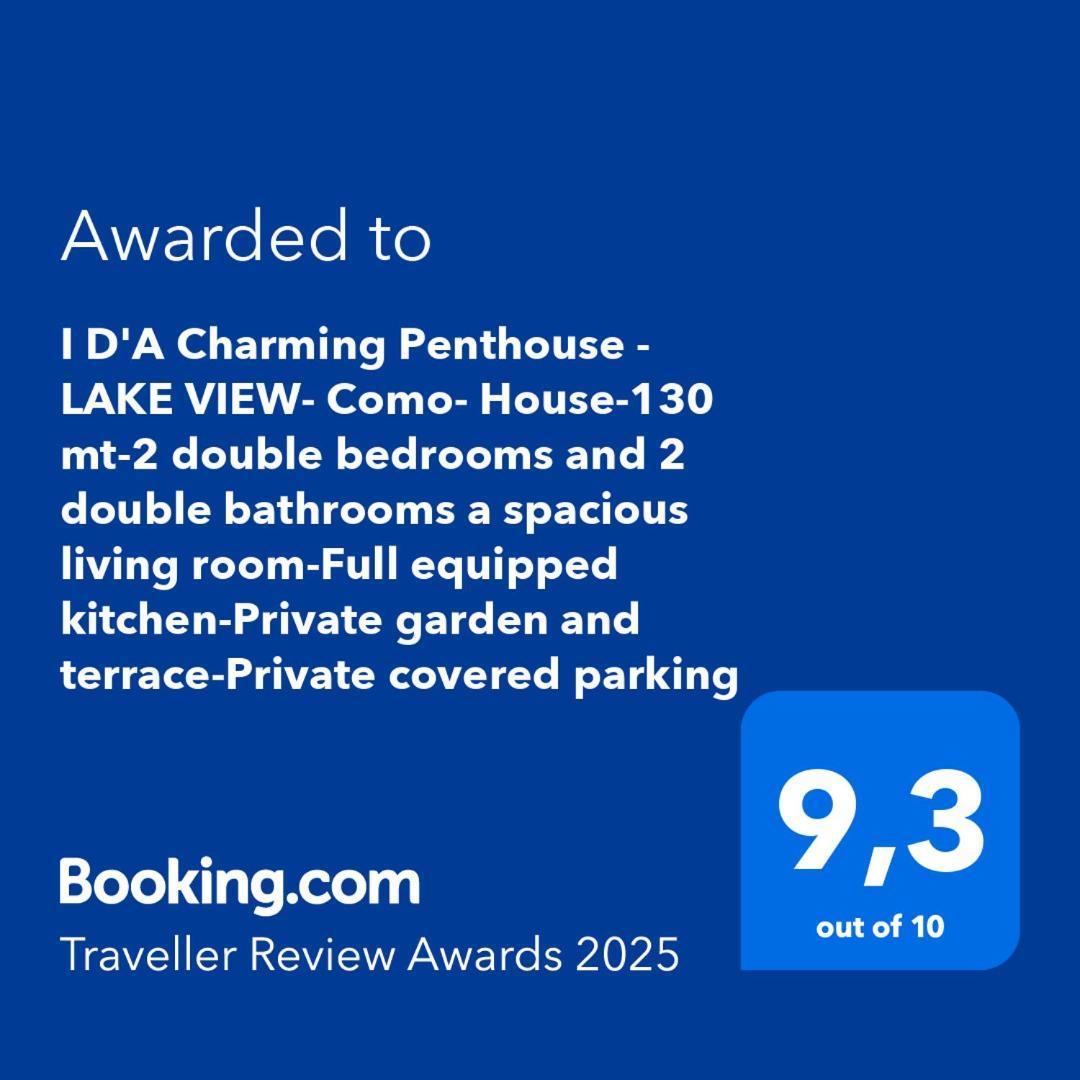 I D'A Charming Penthouse - Lake View- Como- House-130 Mt-2 Double Bedrooms And 2 Double Bathrooms A Spacious Living Room-Full Equipped Kitchen-Private Garden And Terrace-Private Covered Parking Екстер'єр фото